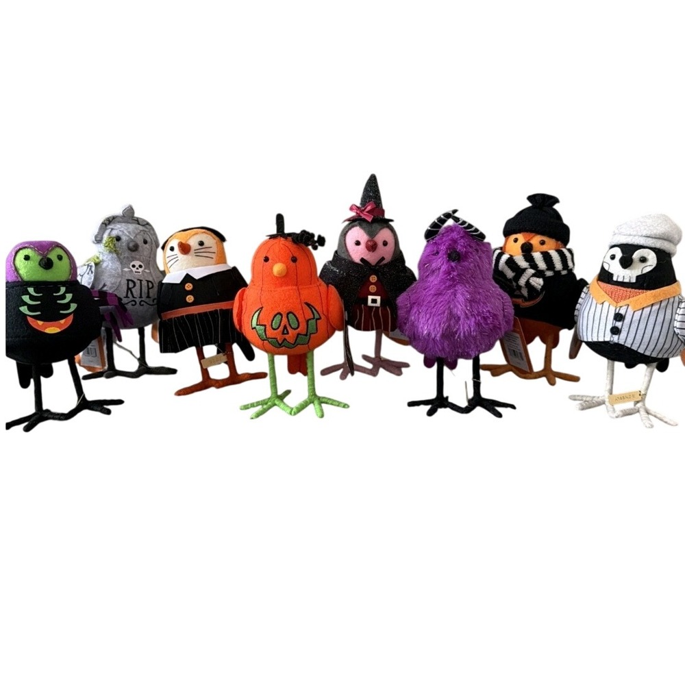 Target Hyde & EEK! Boutique 2026 Complete Set Of 8 Halloween Featherly Birds NWT